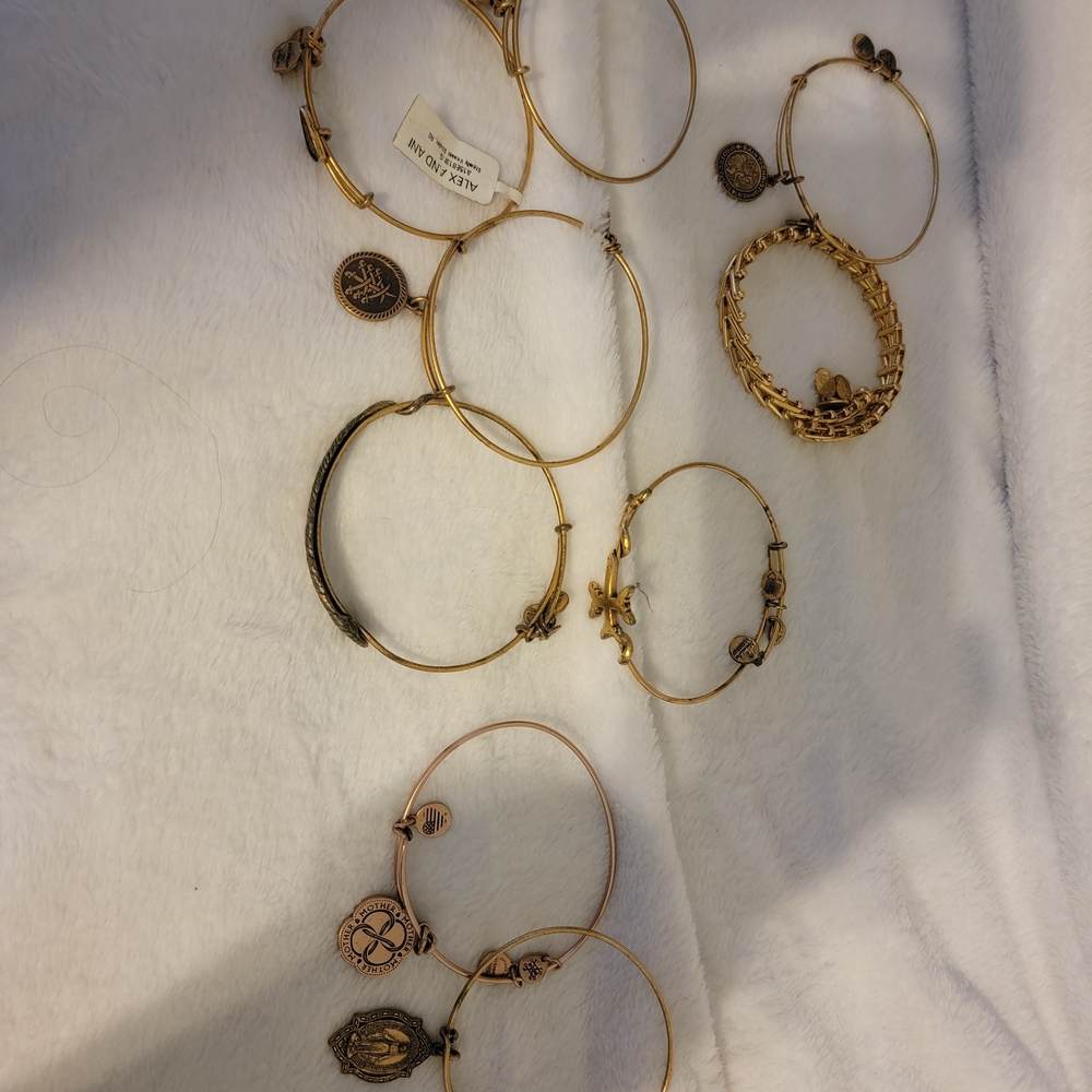 Lot Of 9 Alex & Ani Bracelet Set